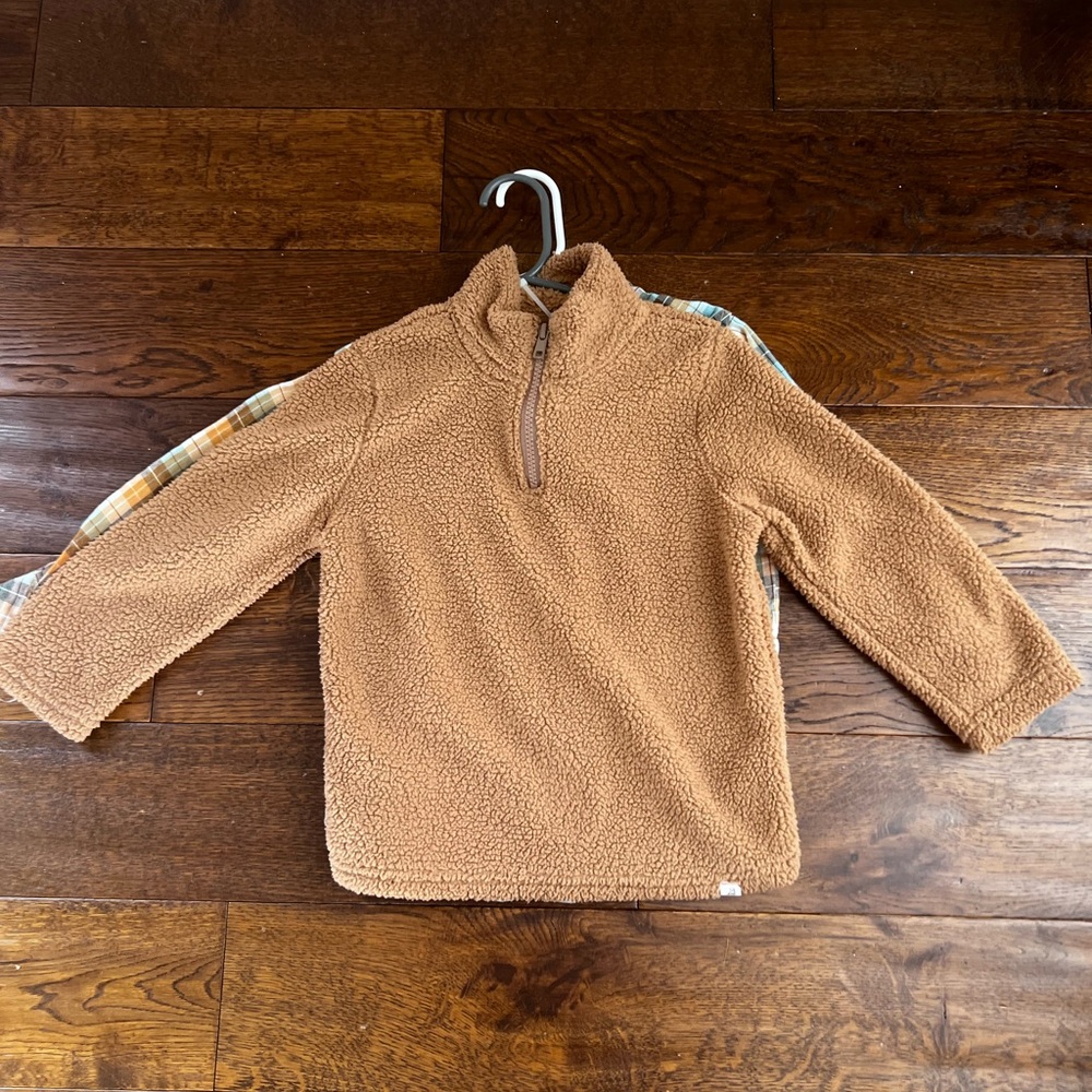 Me & Henry “Sherpa” Pullover & Plaid Button Down Size 4/5Y